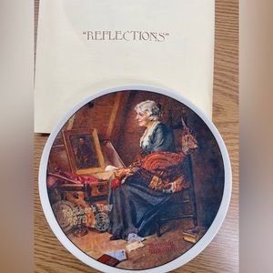Norman Rockwell 1979 Mother's Day Collector Plate "Reflections"